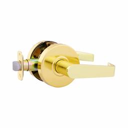 AmazonCommercial Grade 2 Commercial Duty Door Lever-Passage Lockset, Polished Brass Finish, 2-Pack