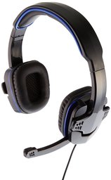 AmazonBasics Auriculares de juego para Xbox One, PS4 y PC, azul