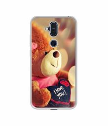 Amazon Brand - Solimo Designer Teddy Bear UV Printed Soft Back Case Mobile Cover for Nokia 8.1