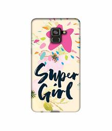 Amazon Brand - Solimo Designer Super Girl 3D Printed Hard Back Case Mobile Cover for Samsung Galaxy A8 Plus