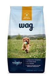 Amazon Brand - Wag Dry Dog Food for Puppies, Chicken & Lentil Recipe (15 lb. Bag)