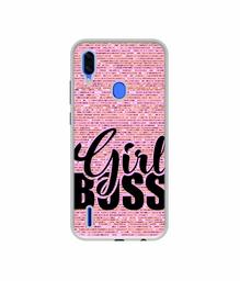 Amazon Brand - Solimo Designer Girl Boss On Pink Sparkle UV Printed Soft Back Case Mobile Cover for Lava Z93