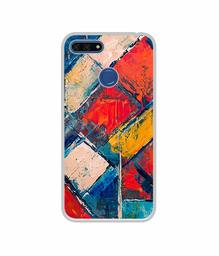 Amazon Brand - Solimo Designer Dark Multicolor Blocks UV Printed Soft Back Case Mobile Cover for Huawei Honor 7A