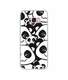 Amazon Brand - Solimo Designer Panda Texture UV Printed Soft Back Case Mobile Cover for Samsung Galaxy S8 Plus