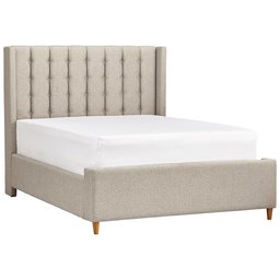 Rivet Payton Mid-Century Modern Tufted Queen Bed with Headboard, 66.3