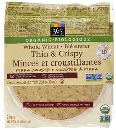 365 by Whole Foods Market, Organic Pizza Crusts, Thin & Crispy - Whole Wheat (2 Pack), 10 Ounce