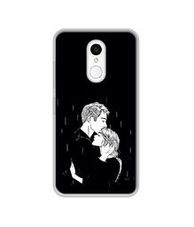 Amazon Brand - Solimo Designer Couples Standing in Rain UV Printed Soft Back Case Mobile Cover for Spice V801