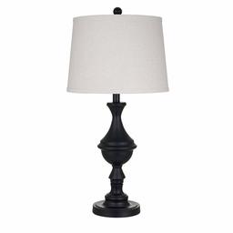 Amazon Brand – Ravenna Home Classic Traditional Matte Table Lamp with LED Light Bulb, 28.25