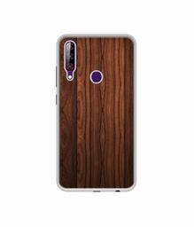 Amazon Brand - Solimo Designer Wooden Texture UV Printed Soft Back Case Mobile Cover for LG W30 Pro