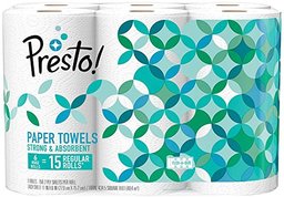 Presto! Flex-a-Size Paper Towels, Huge Roll, 6 Count