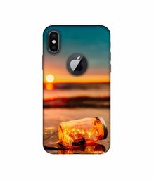 Amazon Brand - Solimo Designer Jar at Sea Serface 3D Printed Hard Back Case Mobile Cover for Apple iPhone X (Logo Cut)