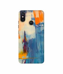 Amazon Brand - Solimo Designer Multicolor Brush Texture 3D Printed Hard Back Case Mobile Cover for Motorola One Power