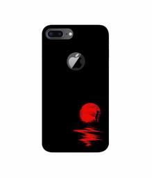 Amazon Brand - Solimo Designer Red Moon 3D Printed Hard Back Case Mobile Cover for Apple iPhone 8 Plus (with Logo Cut)