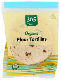 365 EVERYDAY VALUE Organic Homestyle Flour Tortillas 6ct, 12 OZ