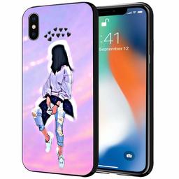 Amazon Brand - Solimo Designer Women with Heart Printed Hard Back Case Mobile Cover for Apple iPhone Xs Max (D1246)