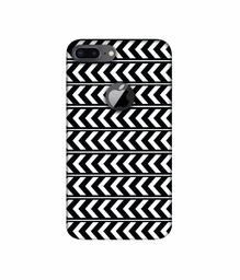 Amazon Brand - Solimo Designer Horizontal Arrow Texture 3D Printed Hard Back Case Mobile Cover for Apple iPhone 8 Plus (with Logo Cut)