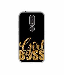 Amazon Brand - Solimo Designer Sparkle Girl Boss UV Printed Soft Back Case Mobile Cover for Nokia 4.2