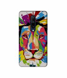 Amazon Brand - Solimo Designer Lion Multicolor Vector 3D Printed Hard Back Case Mobile Cover for OnePlus 7 Pro