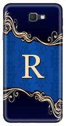 Amazon Brand - Solimo Designer Blue Pattern Alphabet-R 3D Printed Hard Back Case Mobile Cover for Samsung Galaxy J7 Prime