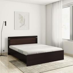 Amazon Brand - Solimo Bailey Queen Size Engineered Wood Bed (Wenge Finish)