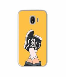 Amazon Brand - Solimo Designer Boy Shoes Pattern UV Printed Soft Back Case Mobile Cover for Samsung Galaxy J4