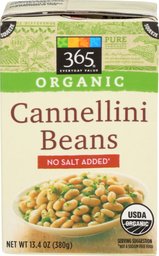 365 Everyday Value, Organic Cannellini Beans, No Salt Added, 13.4 oz