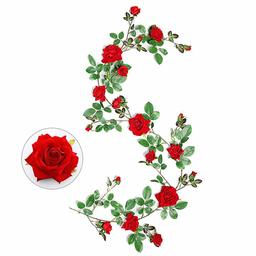 Umi. Fiori artificiali rose Garland wedding Flowers Vines Silk Roses ghirlanda di fiori finti per decorazioni Red