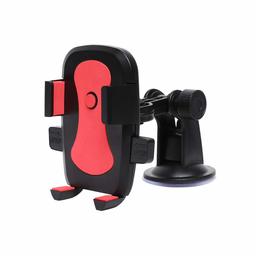 Amazon Brand - Solimo Assist Mobile Holder for Cars (360 Degree Rotation, Red)