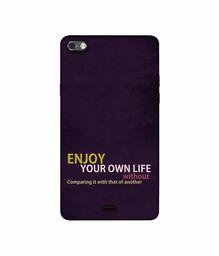 Amazon Brand - Solimo Designer Enjoy Your Life 3D Printed Hard Back Case Mobile Cover for Micromax Canvas Sliver 5 Q450