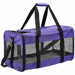 AmazonBasics Soft-Sided Pet Travel Carrier - Purple, Extra Large