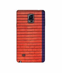 Amazon Brand - Solimo Designer Red and Purple Brick 3D Printed Hard Back Case Mobile Cover for Samsung Galaxy Note 4