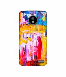 Amazon Brand - Solimo Designer Multicolor Canvas Paint 3D Printed Hard Back Case Mobile Cover for Motorola Moto E4