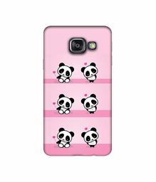 Amazon Brand - Solimo Designer Panda Pattern 3D Printed Hard Back Case Mobile Cover for Samsung Galaxy A3 (2016)