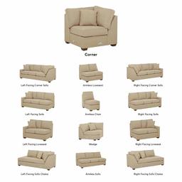 Amazon Brand – Stone & Beam Bagley Sectional Component, Corner, Fabric, 40