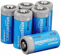 AmazonBasics Lithium CR123a 3 Volt Battery - Pack of 6