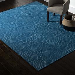 Amazon Brand – Rivet Modern Wave Cosmopolitan Area Rug, 8 x 10 Foot, Blue