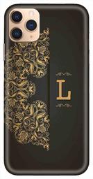 Amazon Brand - Solimo Designer Black Pattern Alphabet-L 3D Printed Hard Back Case Mobile Cover for Apple iPhone 11 Pro Max