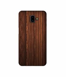 Amazon Brand - Solimo Designer Wooden Texture 3D Printed Hard Back Case Mobile Cover for Samsung Galaxy J6 Plus