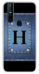 Amazon Brand - Solimo Designer Multicolor Button Jeans Alphabet-H Printed Soft Back Case Mobile Cover for Vivo V15