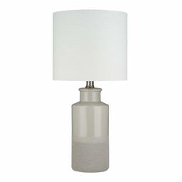 Amazon Brand – Stone & Beam Table Lamp with a Drum Shade, Bulb Included, 19.75