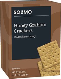 Amazon Brand - Solimo Honey Graham Crackers with Real Honey, 28.8 Ounce