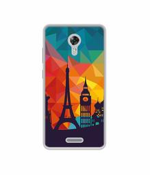 Amazon Brand - Solimo Designer Colored Paris UV Printed Soft Back Case Mobile Cover for Panasonic Eluga A3 Pro