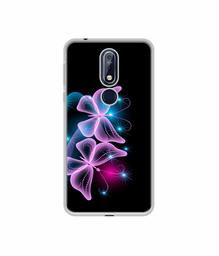 Amazon Brand - Solimo Designer Butterflies Neon Light UV Printed Soft Back Case Mobile Cover for Nokia 7.1