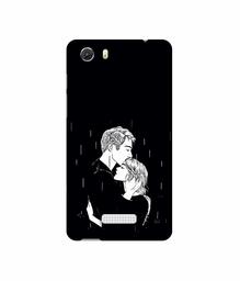 Amazon Brand - Solimo Designer Couples Standing in Rain 3D Printed Hard Back Case Mobile Cover for Micromax Canvas Unite 3 Q372