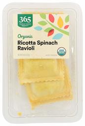 365 Everyday Value, Organic Ricotta Spinach Ravioli, 8 oz, (Frozen)