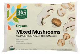 365 Everyday Value, Organic Mixed Mushrooms (Sliced White, Crimini, Portobello and Shiitake Mushrooms), 10 oz, (Frozen)