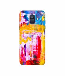 Amazon Brand - Solimo Designer Multicolor Canvas Paint 3D Printed Hard Back Case Mobile Cover for Samsung Galaxy A6