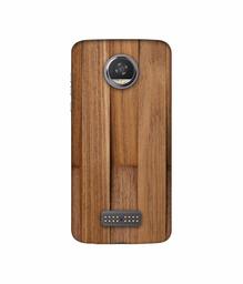 Amazon Brand - Solimo Designer Wooden Art 3D Printed Hard Back Case Mobile Cover for Moto Z2 Play