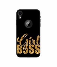 Amazon Brand - Solimo Designer Sparkle Girl Boss 3D Printed Hard Back Case Mobile Cover for Apple iPhone XR (Logo Cut)