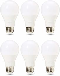 AmazonBasics - foco LED A19 (renovada), 75 W, Paquete 6, Daylight